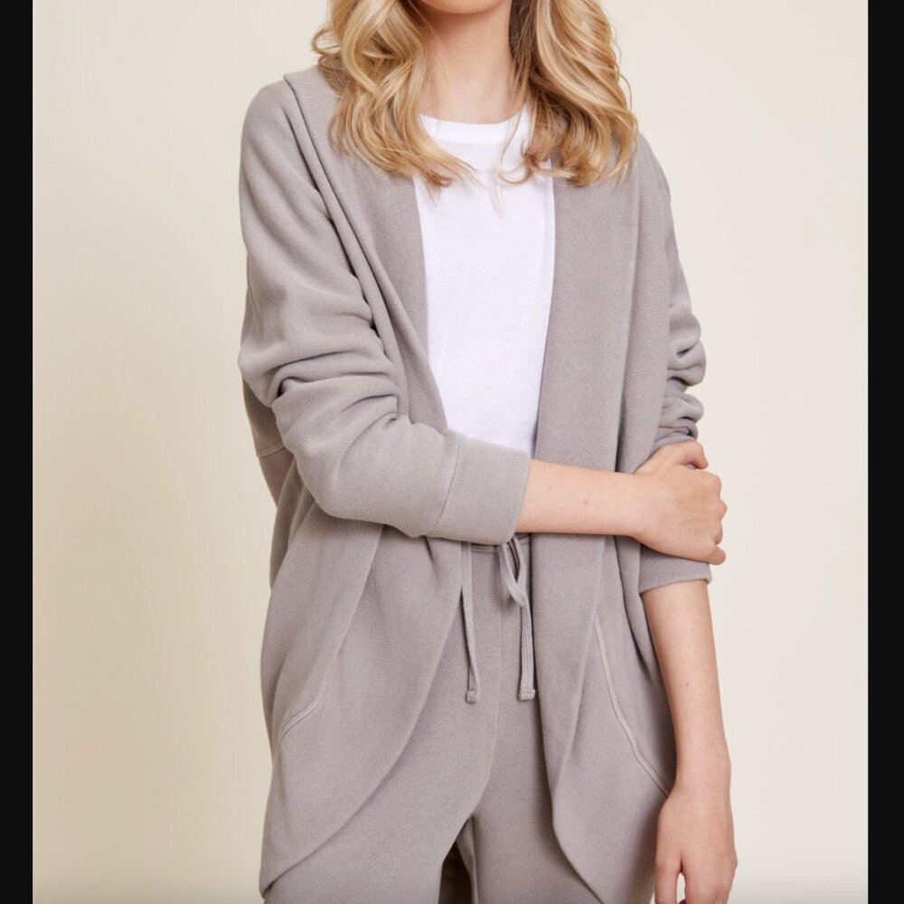 Barefoot Dreams Malibu Collection Youth Brushed Terry Circle Cardigan Sz. XXS/XS